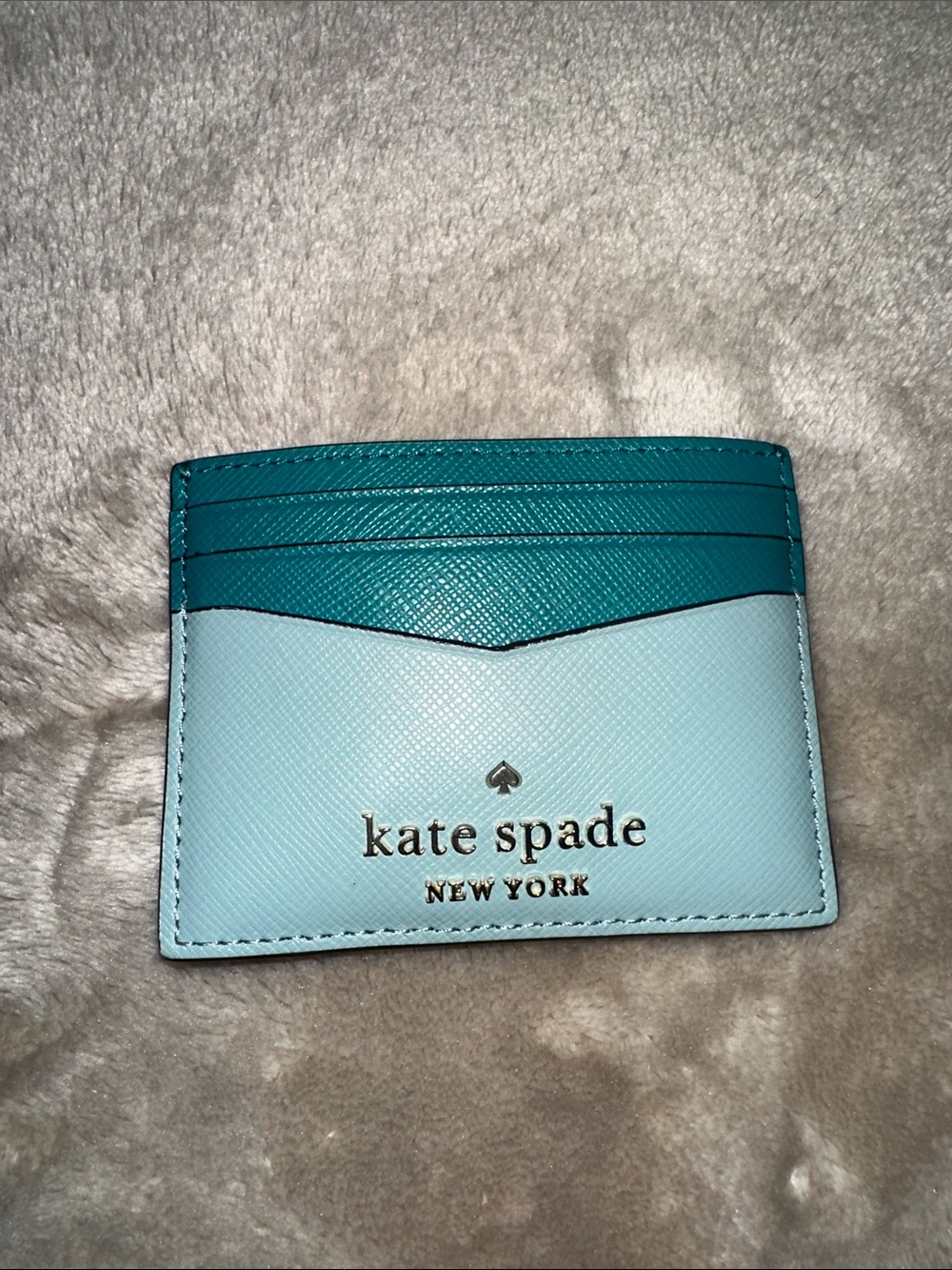 kate spade Two-Tone Teal and Light Blue Cardholder